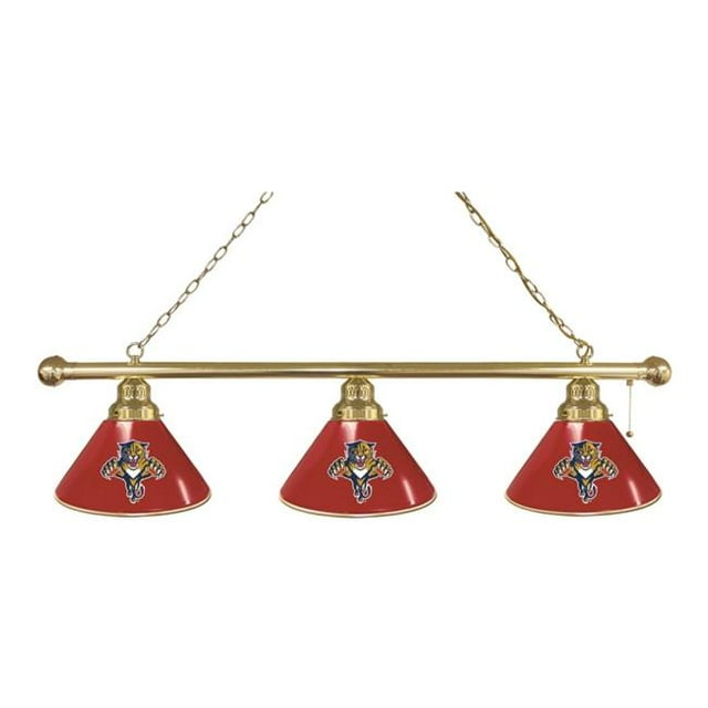 Holland Bar Stool BL3BRFlaPan Florida Panthers 3 Shade Pool Billiard Light, Brass
