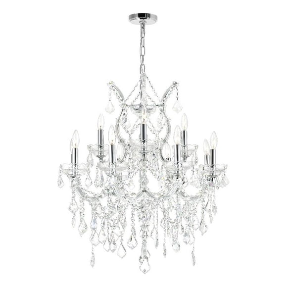CWI Lighting Maria Theresa 13-Lights Up Chandelier with Chrome Finish