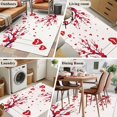thumbnail image 5 of Red Valentines Day Area Rugs 3'x5', Washable Small Throw Rugs for Living Room Bedroom, Red Love Heart Tree Indoor Outdoor Rug Non-Slip Low Pile Carpet Runner Reversible Floor Mats, 5 of 8