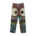thumbnail image 4 of Easygdp Boho Owl Men's Pajama Pant, Sleep Elastic Waistband Lounge Pants - Small, 4 of 9