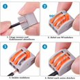 thumbnail image 3 of 60 conectores eléctricos con palanca de operación, 30 abrazaderas de 2 vías, 20 abrazaderas de 3 vías, 10 abrazaderas de 5 vías, conector de cable, abrazaderas de cable eléctrico--, 3 of 5