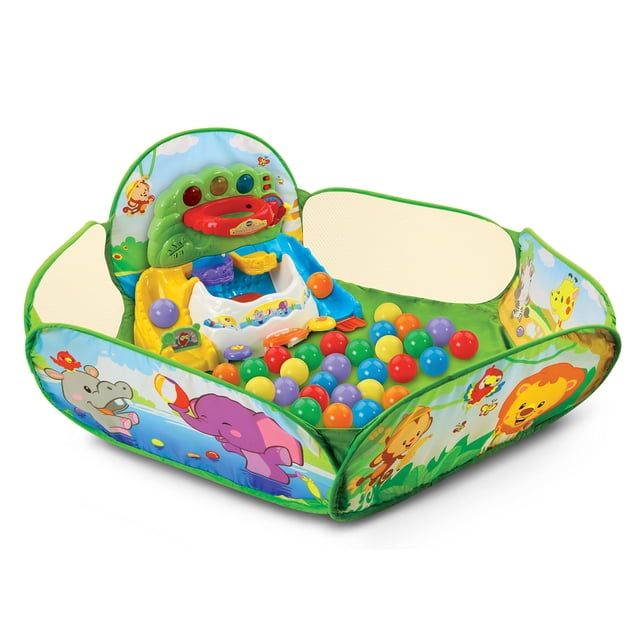 Pit de bolas VTech Pop-a-Balls Drop and Pop Green con 30 bolas