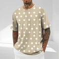 thumbnail image 2 of WAYUTE T Shirts for Men Short Sleeve Crewneck Polka Dot Pattern Loose Tee Top for Versatile Fashion Clothes Daily Wear Casual Summer Tshirts, 2 of 5