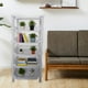 thumbnail image 4 of Organizador de 6 niveles | Estante de plástico multicapa | Fácil de montar para cocina, baño, salón y oficina | 75 x 26 x 18 cm | Blanco, 4 of 6