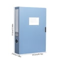 thumbnail image 3 of File Box Thickened Polypropylene Office Supplies Foldable A4 Retro-Style Document Box Plastic File Storage Box, 3 of 6
