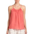 thumbnail image 1 of $285 RAMY BROOK Olivia Pleated SILK Tank Top DISTRESS TRIMS SPICY BLUSH ( M ), 1 of 2