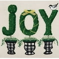 thumbnail image 4 of Fennco Styles Topiary Joy Festive Decorative Throw Pillow Cover 18" W x 18" L – Natural Square Cushion Case for Christmas, Holiday, Couch, Sofa, Bedroom, Office and Living Room Décor, 4 of 4