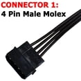 thumbnail image 2 of Molex IDE 4 Pin Male to 15 Pin Female Power Converter Adapter Cable Hard Drive HDD SSD Power Extension Cable,2 Pack, 2 of 6