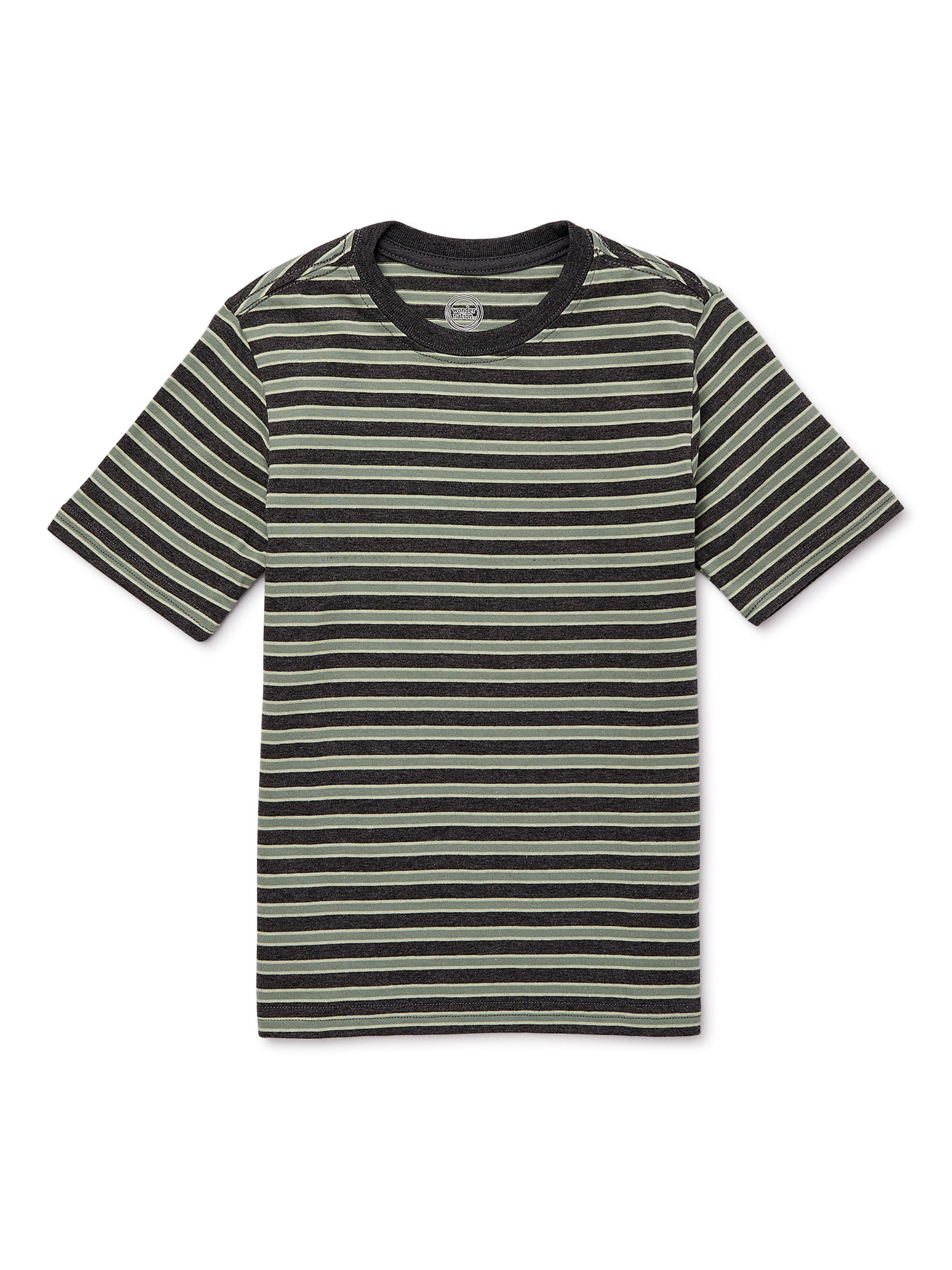 T-shirt Manches Courtes Rayé Wonder Nation Pour Garçon - Jaune/Noir Taille XL/XXL