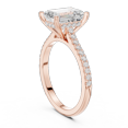 thumbnail image 3 of Zuwelria Promise Ring for Women | 2.40 Ct Fine Emerald Cut Moissanite Diamond Ring for Anniversary | 18K Rose Gold Plated 925 Sterling Silver Size 9, 3 of 8