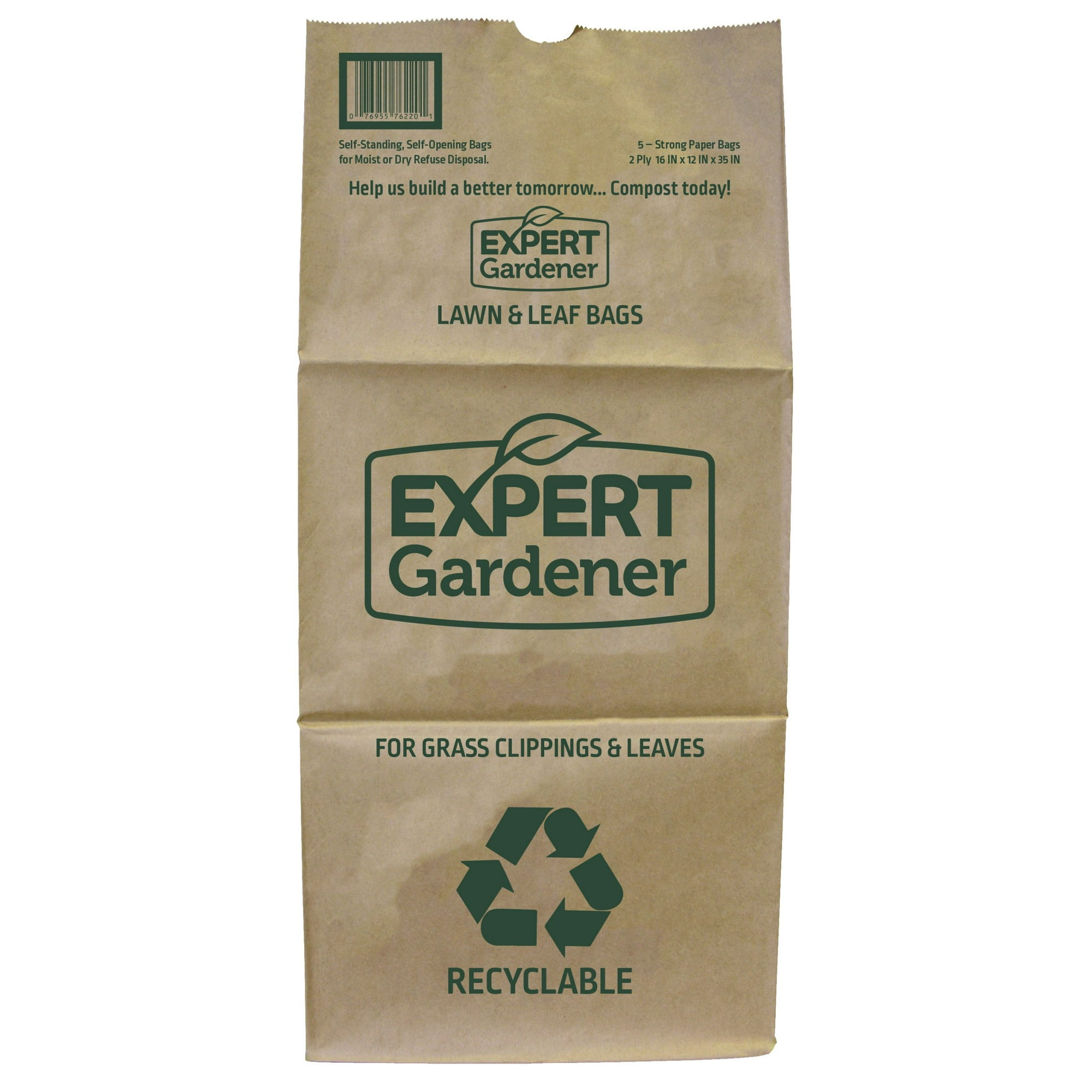 Expert Gardener 30 gal Paper Lawn & Leaf Bags (5 Count)