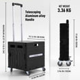 thumbnail image 4 of Carrito utilitario plegable dotewe Caja rodante portátil negra, 4 of 9