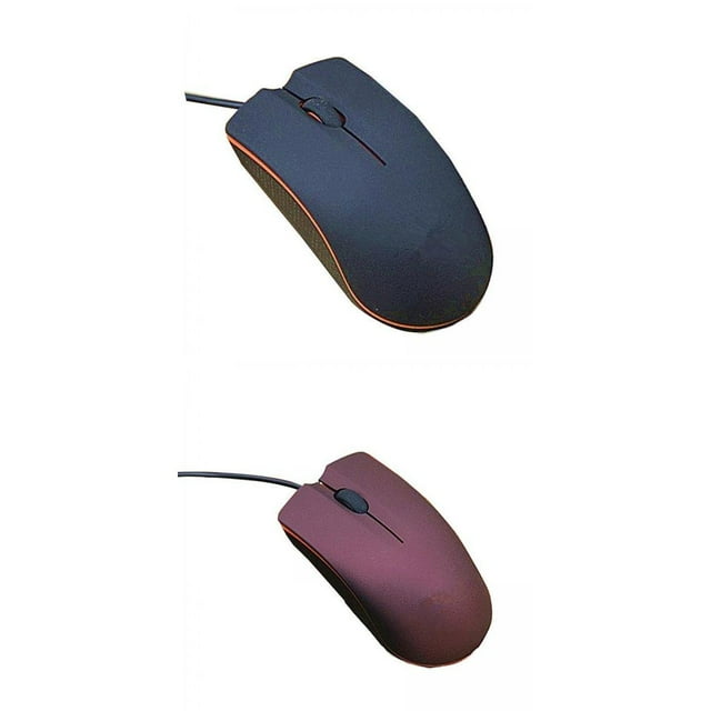 lionlar 2 Piece Portable Wired Mouse USB 1000 DPI for Notebook Computers Accessories