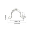 thumbnail image 2 of Uxcell 16mm 2 Hole U shaped Rigid Pipe Straps Bracket Tube Clip 12 Pack, 2 of 5