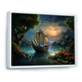 thumbnail image 2 of Designart "Waters Boat Magical III" Transportation Floater Framed Wall Art Print, 2 of 7