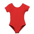 thumbnail image 2 of Girls' Team Basics Short Sleeve Leotard Red (size-6-8 ), 2 of 7