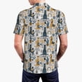 thumbnail image 3 of Balery Llama and Cactus1 Printed Men’s Short Sleeve Polo Shirt, Midweight Men's Shirt,Golf Polo shirts -X-Large, 3 of 8