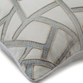 thumbnail image 2 of Sham Pillow Cover, Decorative White Euro Sham Covers 26x26 inch (65x65 cm), Linen Euro Size Pillow Shams, Abstract, Pattern, Trellis, Lattice, Embroidery, Contemporary - Cross Paths, 2 of 3