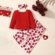 thumbnail image 2 of Odeerbi 1-4 Años Niñas Conjuntos de San Valentín Estampado de Amor Tops de Algodón de Manga Larga Pantalones Anchos Conjunto de Dos Piezas, 2 of 8