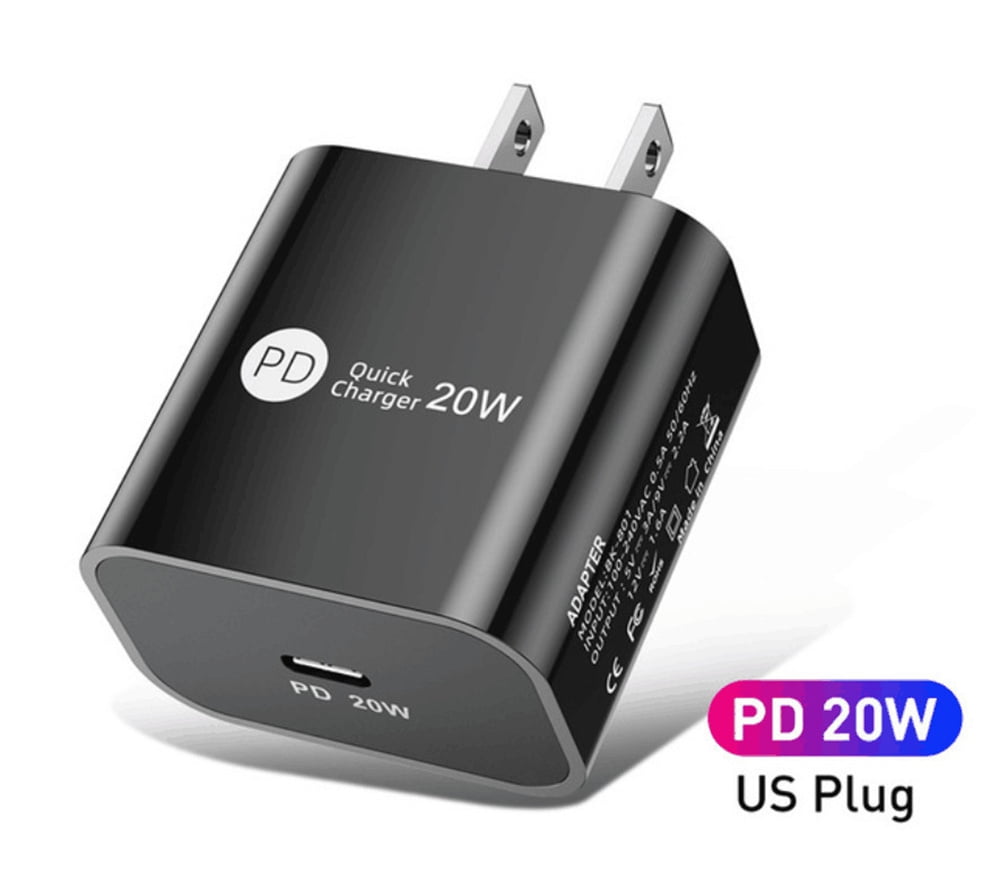 USB C Wall Charger, 4-Pack 20W Fast Charger, USB C Charger, Fast Charging Block Comaptible for iPhone 13/13 Mini/13 Pro/13 Pro Max/12, Galaxy, Pixel 4/3, iPad/iPad Mini (Black)