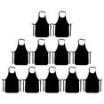 thumbnail image 3 of 11pcs Unisex Disposable Aprons Thickened Oil Proof Antifouling Non-woven Fabric Apron for Cooking Painting Activities (Black), 3 of 10
