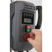 Klutch 1 HP Electric Drill Press with Digital LCD Display & Laser Guide, Variable-Speed Bench Drill Press, 2-Speed Gearbox, LED Light, Adjustable Aluminum Base, 120V