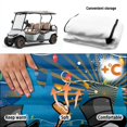 thumbnail image 6 of XYZCANDO Christmas Golfing Snowman 2-Seat Golf Cart Seat Cover - Non-Slip Washable Terry Cloth with 4 Pockets, Universal Fit for EZGO Club Car, 6 of 8