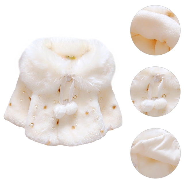unbranded Abrigo Capa Con De Y De Cuello Peludo Para