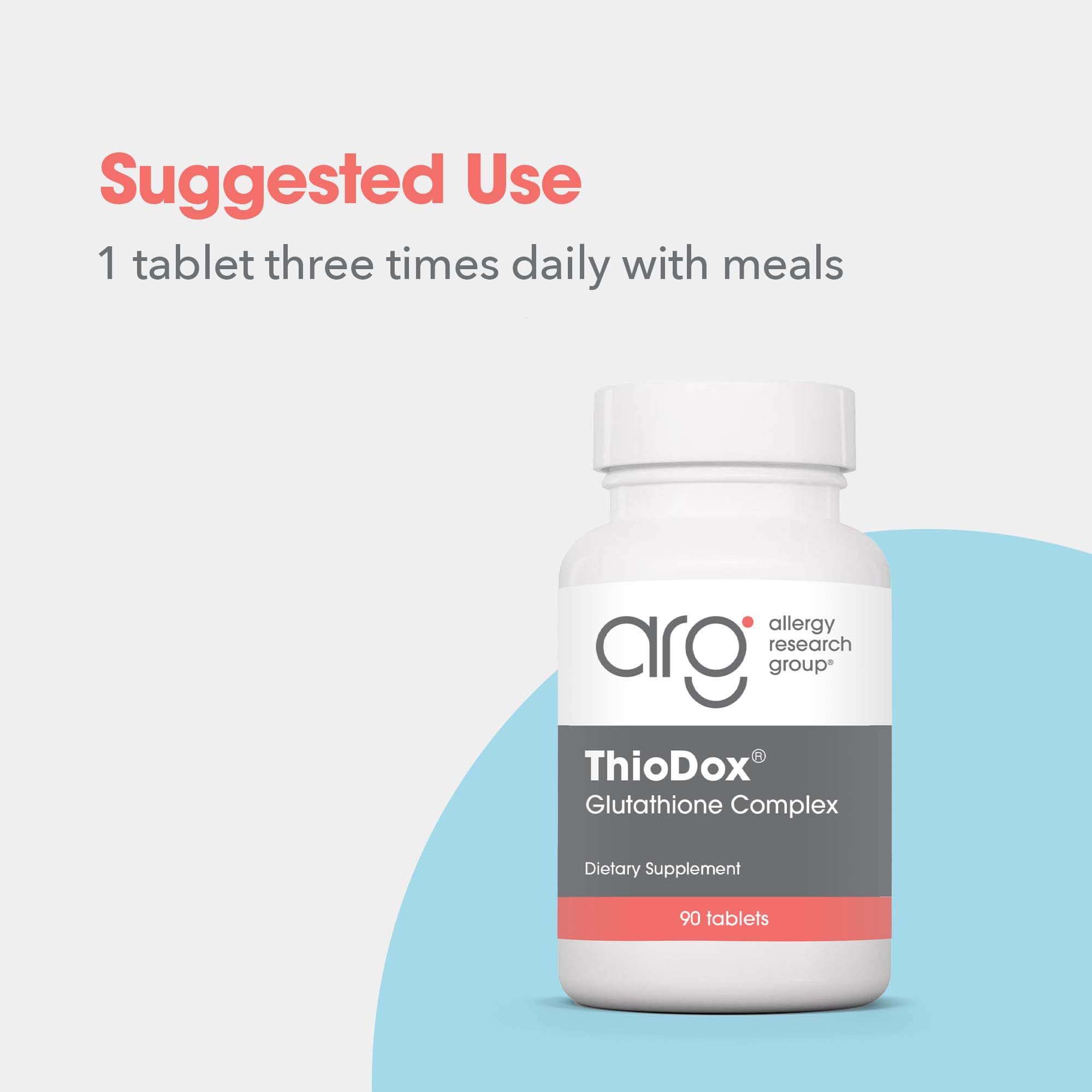 ARG ThioDox - Glutathione Complex Supplement - NAC & Alpha Lipoic Acid Blend - Antioxidant & Liver Support - Hypoallergenic - 90 Servings - 90 Tablets