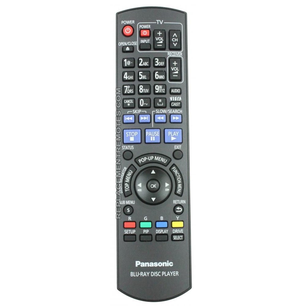 Panasonic N2QAYB000508 (p/n N2QAYB000508) BluRay DVD Player Remote Control (new)