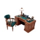 thumbnail image 2 of Juego de silla americana en miniatura a escala 1:12, adorno artesanal para casa de muñecas. silla y escritorio, 2 of 7