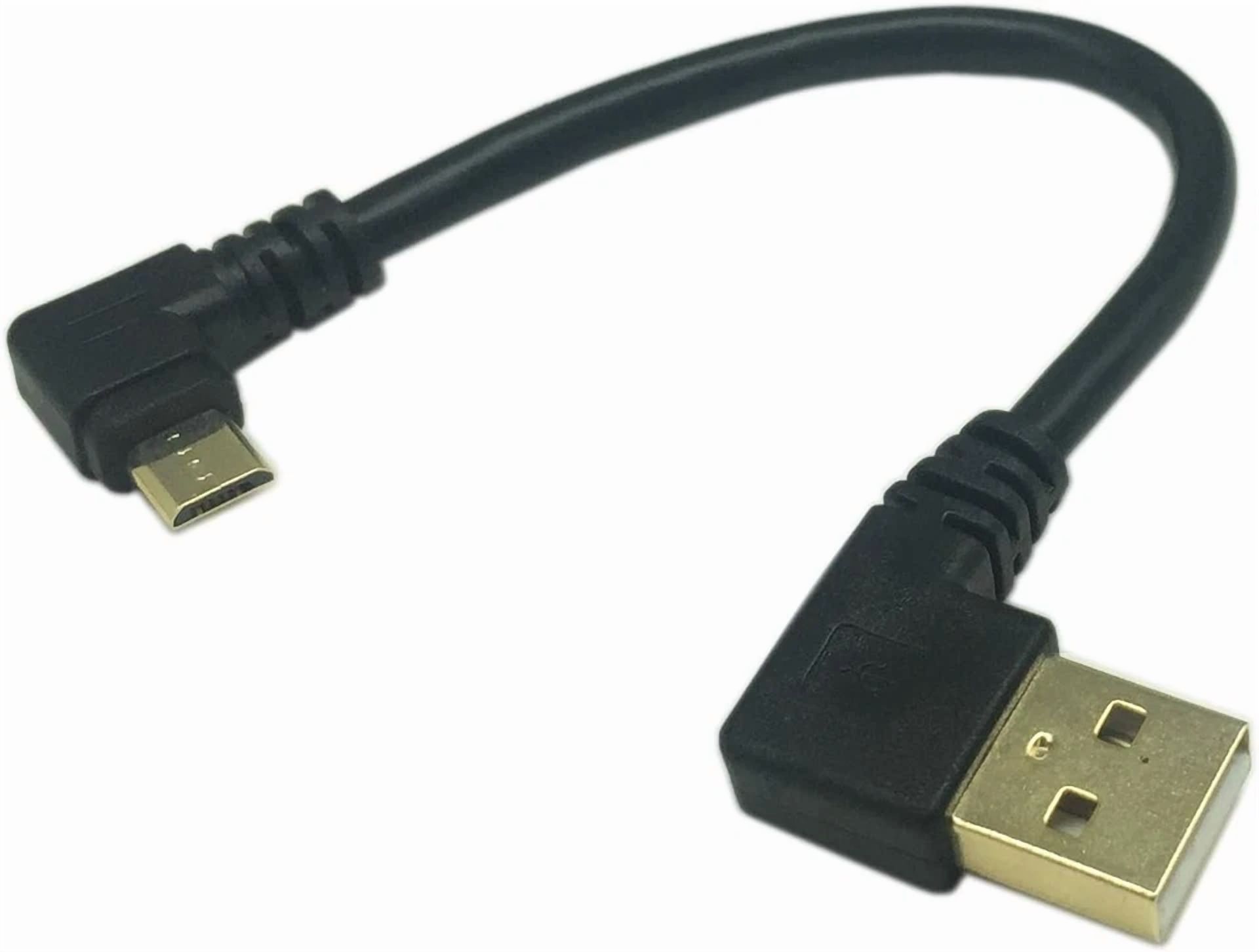 RHEA- Cerrxian 15Cm 6Inch Micro Usb Short Cable Combo Gold Plated Left & Right Gold