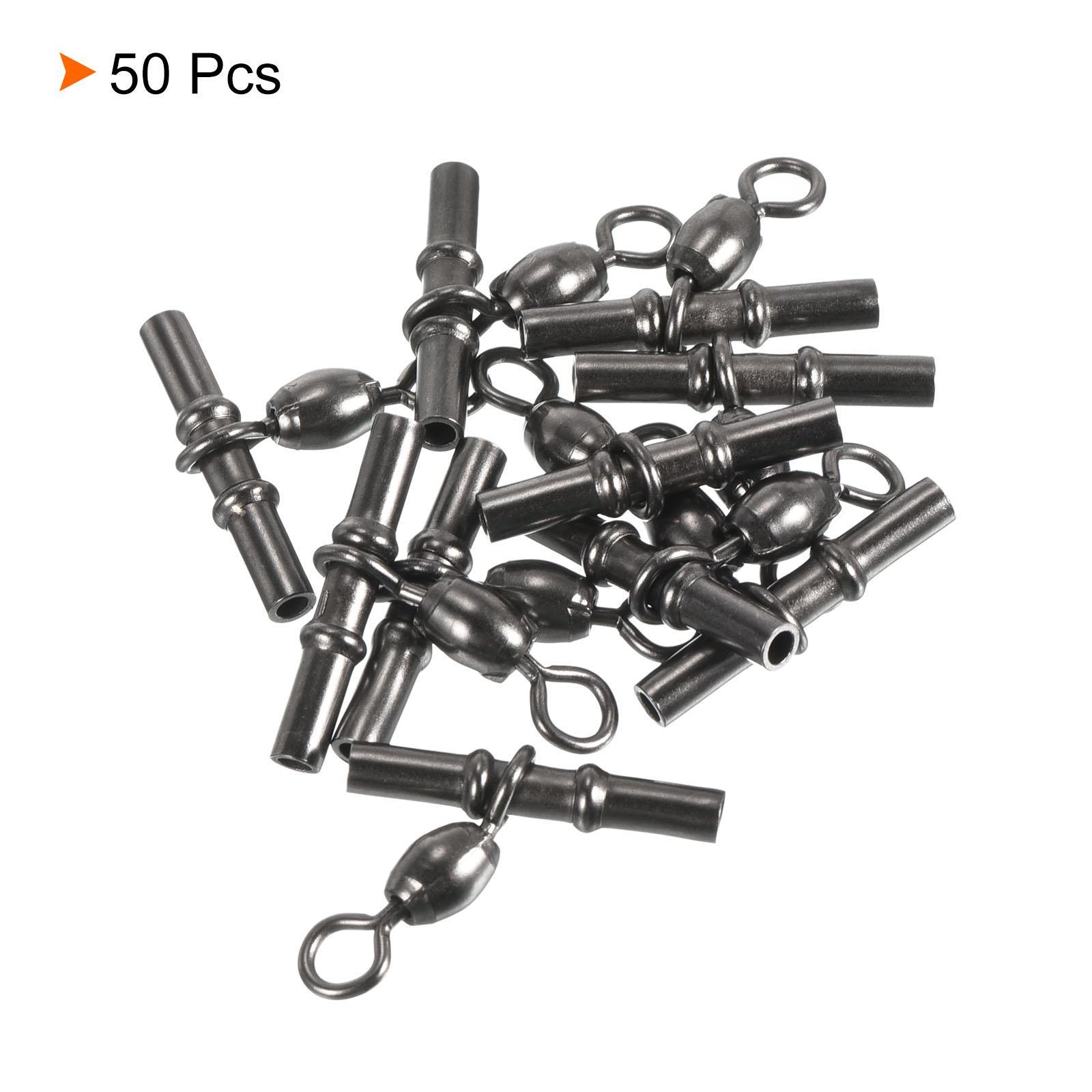 Sleeve Swivel, 97lb Stainless Steel Cross Line 3 Way Fishing Terminal Tackle, Black 50 Pack - image 3 of 6