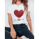 thumbnail image 1 of Valentine's Day Heart-Shaped Pattern Printed T-Shirt - Washed Cotton Short-Sleeved Round Neck Women's T-Shirt, The Perfect Choice For Summer Casual Wear, 1 of 6