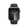 thumbnail image 2 of Smartwatch Apple Series 9 (GPS + Cellular) Caja de acero inoxidable Gris 45MM correa deportiva Negro talla S/M, 2 of 4