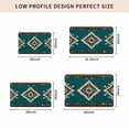 thumbnail image 5 of Southwestern Green Door Mat Indoor Outdoor, Boho Ethnic Geometric Retro Non Slip Welcome Mat with Rubber Backing, Absorbent Fabric Front Door Mats Entryway Rug for Home Patio Entrance 18"x30", 5 of 9