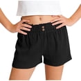 thumbnail image 3 of Auroural Girls Shorts Size 7-8 Middle School Children's Solid Color Girl Casual Lazy Style A-Line Wide Leg Flower Elastic High Waisted Shorts, 3 of 7