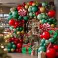 thumbnail image 2 of Green and Red Christmas Balloons Double Stuffed Pearl Dark Red Green Gold Balloon Garland Arch Kit Candy Cane Box Balloons for Happy Christmas Holiday New Year Birthday Party Decorations, 2 of 7