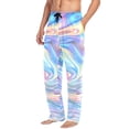 thumbnail image 2 of joogoo Men's Pajama Pants Holographic Pattern Cotton Long Sleepwear Lounge Pants M, 2 of 7