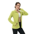 thumbnail image 4 of Fonma Hooded Women's Athletic Full Zip Lightweight Workout Jacket with Pockets Yellow XL, 4 of 8