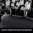 thumbnail image 4 of Kdxio Cartoon Penguin Pattern Print 2 Piece Car Head Rest Covers Set Auto Front/Rear Seats Headrest Cover Universal Fit Most Cars,Sedan, SUV, 4 of 9