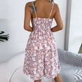 thumbnail image 6 of PuLe Summer Women's Summer Suspenders V-neck Floral Bow Dress, 6 of 8