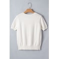 thumbnail image 5 of Women's Western Horse Head Print Short Sleeve Sweater – Casual Round Neck Summer Knit Top, XL, 5 of 11