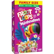 Kellogg's Froot Loops Original with Marshmallows Breakfast Cereal, 12g Whole Grains, Family Size, 16.2 oz