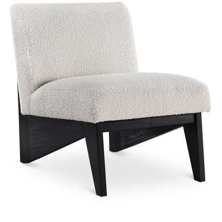 Meridian Furniture Chapman Cream Boucle Fabric Accent Chair