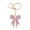 Light Purple, variant on Women Rhinestone Bow Keychain Sparkling Bow Bag Charm Faux Crystal Key Chain Car Pendant Valentine Gift
