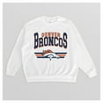 thumbnail image 4 of Women's Gameday Couture  White Denver Broncos Swift Strike Premium Oversized Fleece Pullover Sweatshirt, 4 of 4
