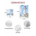 thumbnail image 7 of Nautical Blue Kitchen Dish Towels for Drying Dishes Set of 3, Lighthouse Ocean Sailboat Summer Painting Waffle Weave Microfiber Hand Tea Bathroom Towels Quick Dry & Absorbent Towel 15.7x23.6, 7 of 7