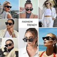 thumbnail image 2 of Ubiuo Square Cat Eye Sunglasses For Women Fashion Vintage Trendy Cateye Sunglasses For Women Black, 2 of 4