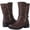 Brown, variant on GLOBALWIN Women's Fall Fashion Biker Boots Mid Calf Boots for Women Brown 10M